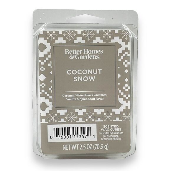 3-Pack BH&G COCONUT SNOW Wax Cube Melts Winter Holiday Food Tropical Christmas - Picture 6 of 16